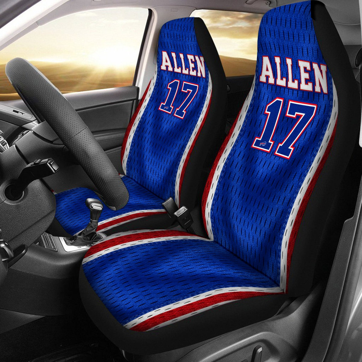 Bills QB 1 Car Seat Covers, Universal Pair